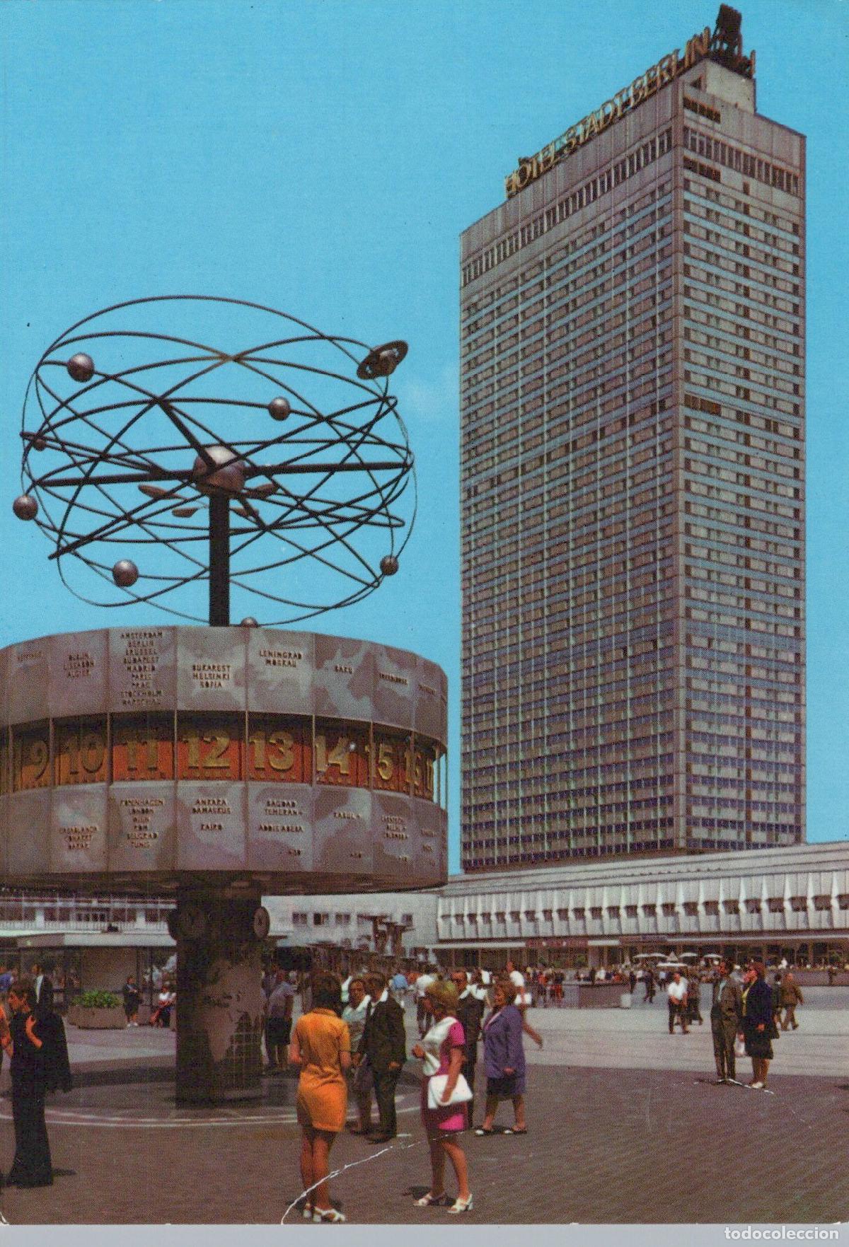 Postcards: Germany Berlin Alexanderplatz World Clock Hotel Stadt East *YAX750