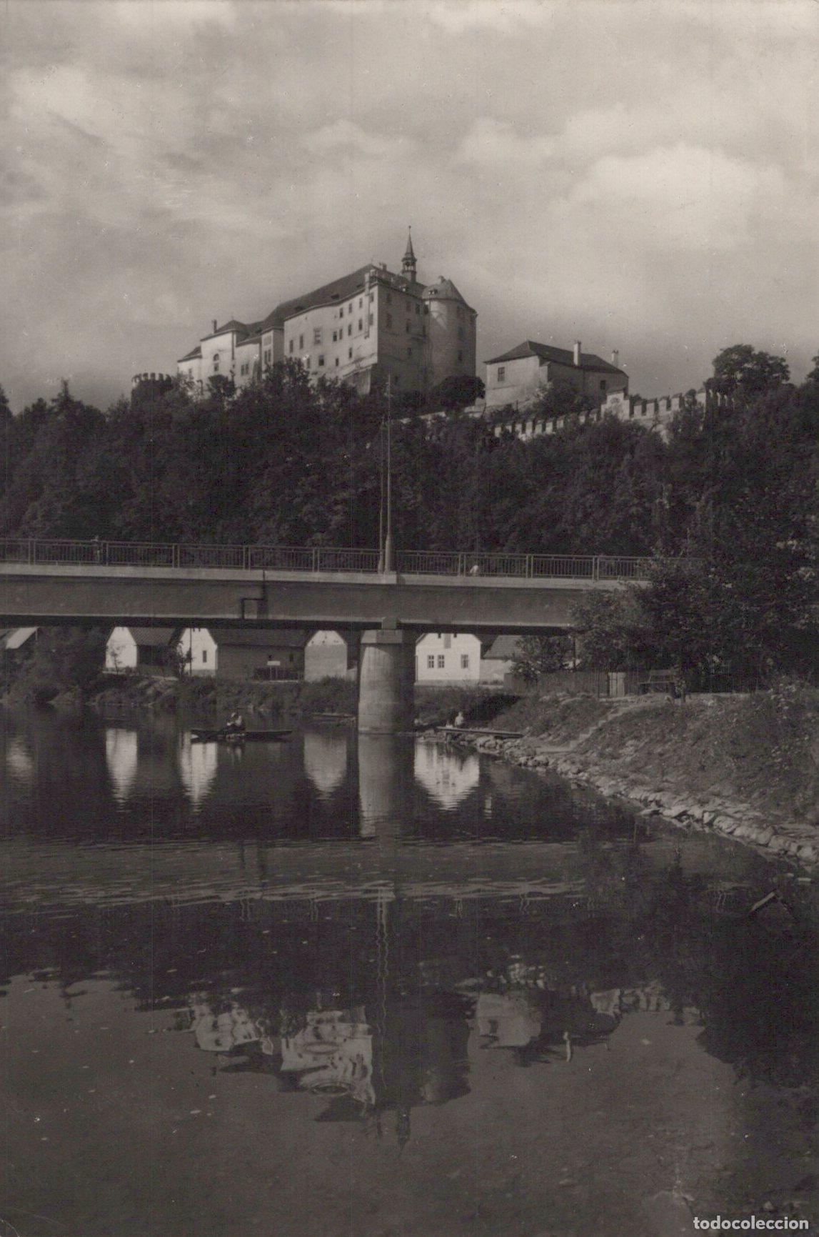 Postcards: Slovakia Česk&yacute; &Scaron;ternberk Castle S&aacute;zava River Bridge Czechoslovakia 1950s *YAX788