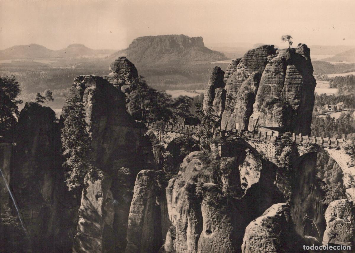 Postcards: Germany Bastei Basteibr&uuml;cke Saxon Switzerland Rocky Landscape Unposted *YAX818