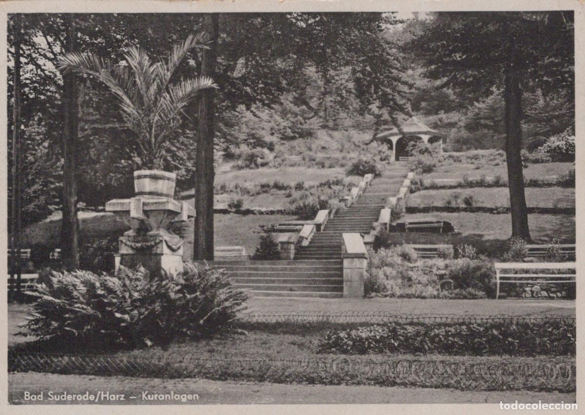Postais: Germany Bad Suderode Harz Kurpark Gardens With Gazebo and Steps Unposted *YAX824