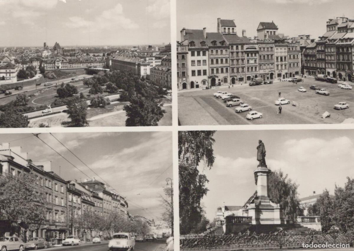 Postais: Poland Warsaw City Views Old Town Market Square Adam Mickiewicz Monument *YAX830
