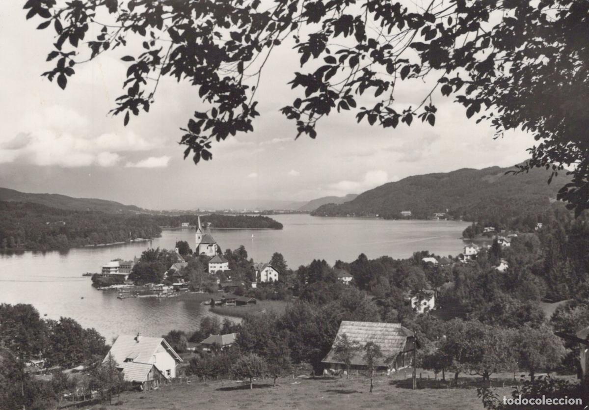 Postais: Austria Maria W&ouml;rth Am W&ouml;rthersee K&auml;rnten Lake Landscape With Church *YAX846