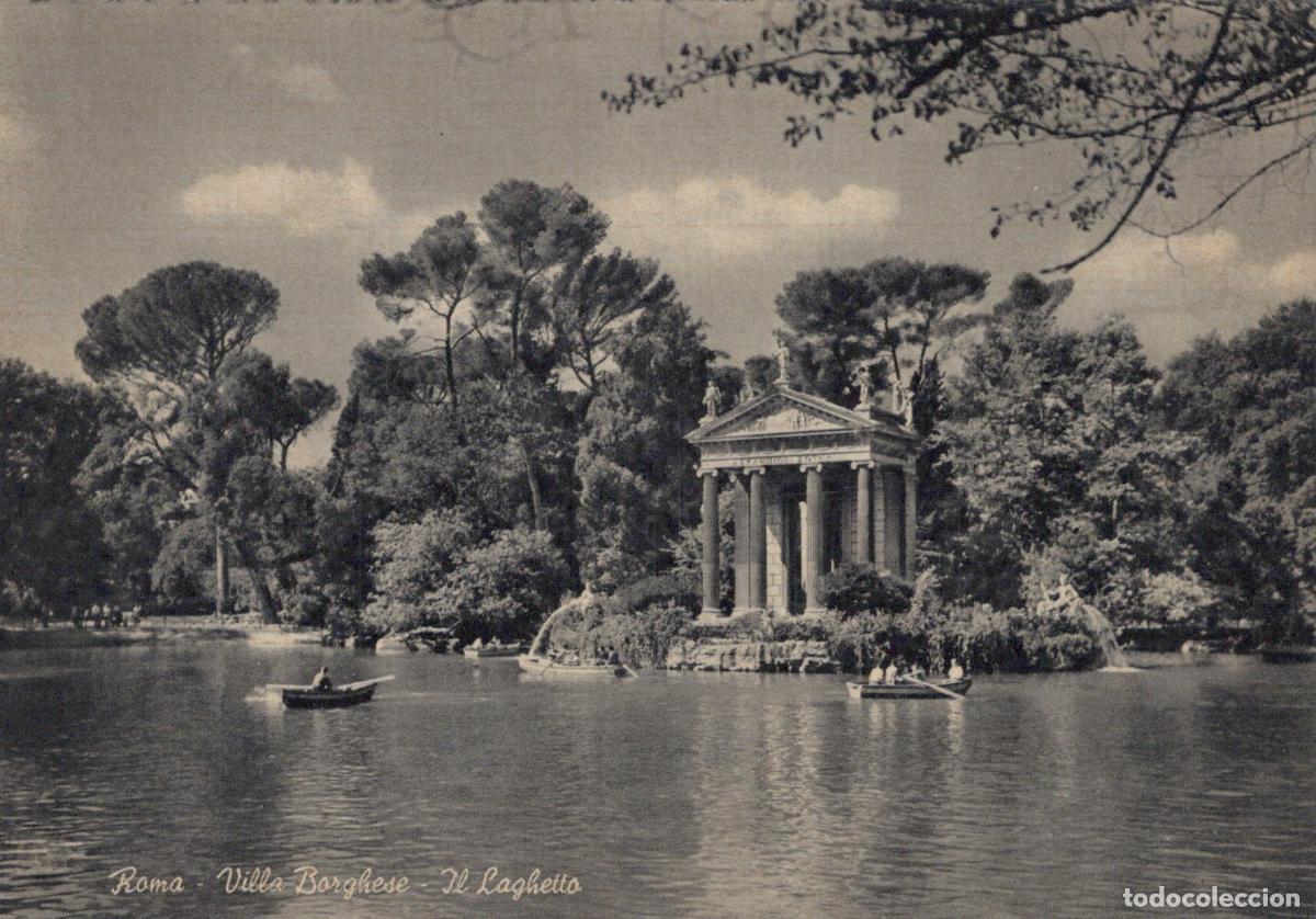Postais: Italy Rome Villa Borghese IL Laghetto Lake Temple of Unposted *YAX862