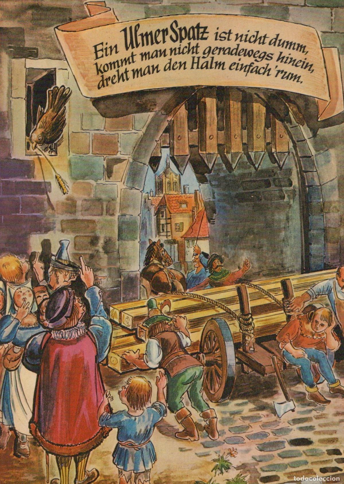 Postales: Germany Ulm Sparrow Legend Medieval Town Gate People With Unposted *YAX929