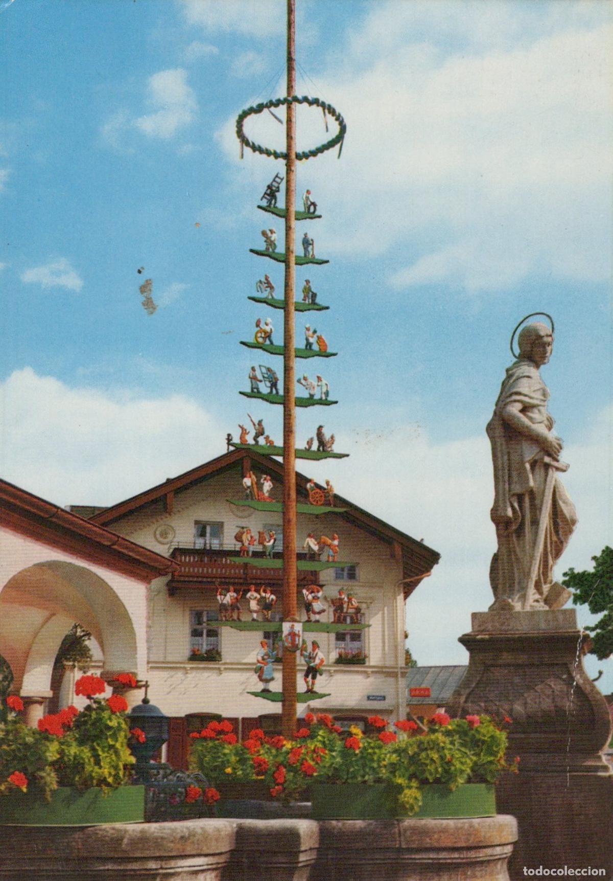 Postales: Germany Prien am Chiemsee Bavarian May Pole *YAX941