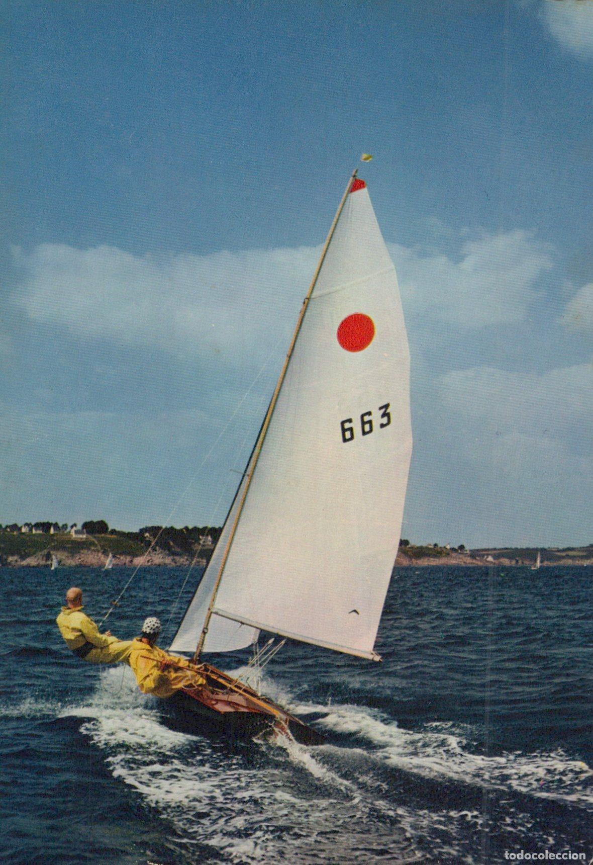 Postales: Germany Wyk Auf F&ouml;hr Sailing Dinghy With Two Sailors On the Water *YAX971