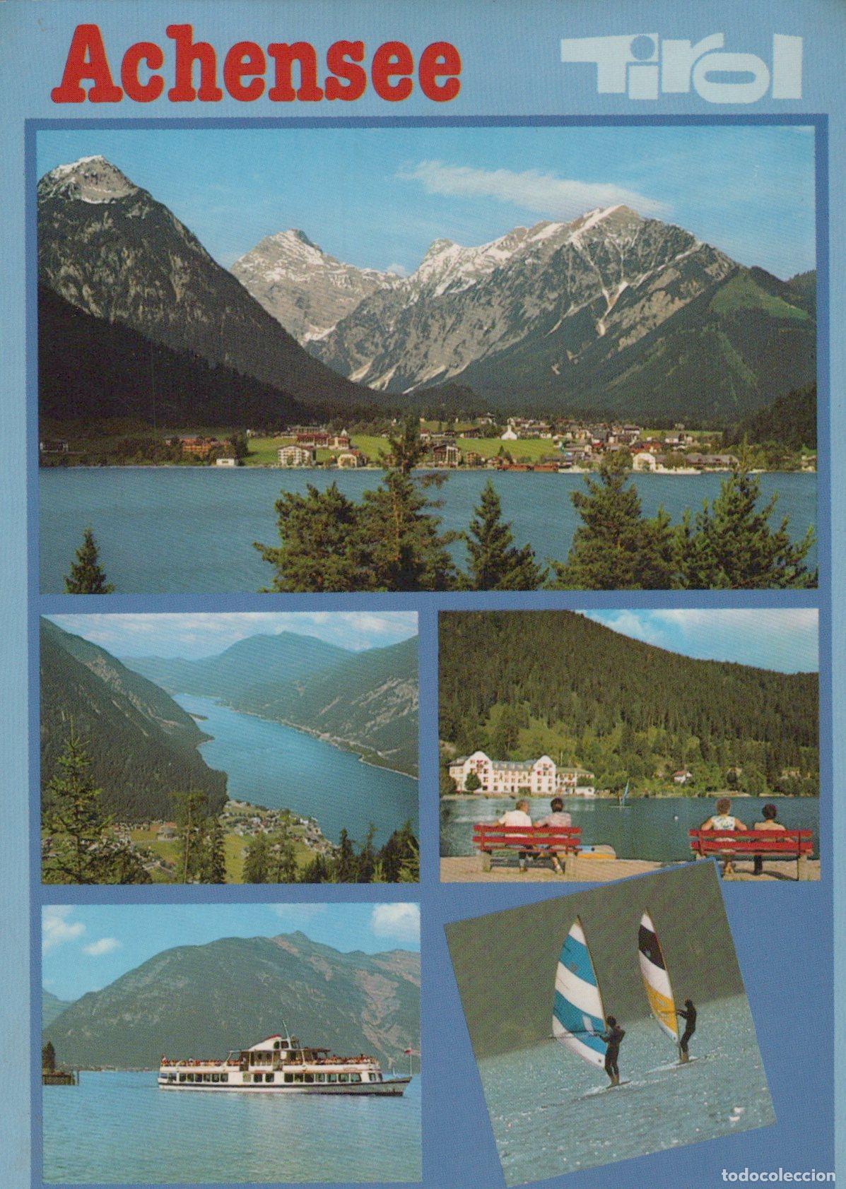 Postales: Austria Achensee Lake Mountain Landscape Windsurfing Boat Multi View *YAX985