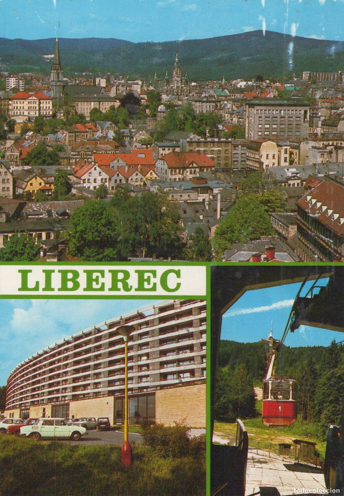 Postales: Czech Republic Liberec Cityscape Modern Building and Cable Car Unposted *YAX989