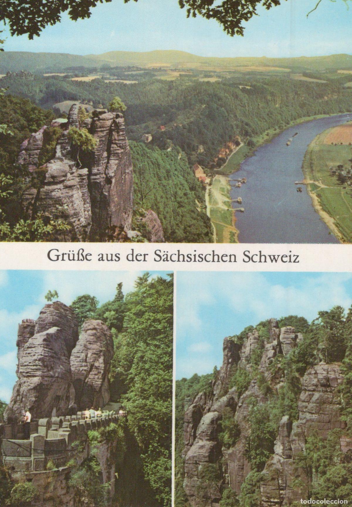 Cartes Postales: Germany Reichenbach Saxon Switzerland Elbtal Basteibr&uuml;cke River Unposted *YAY014