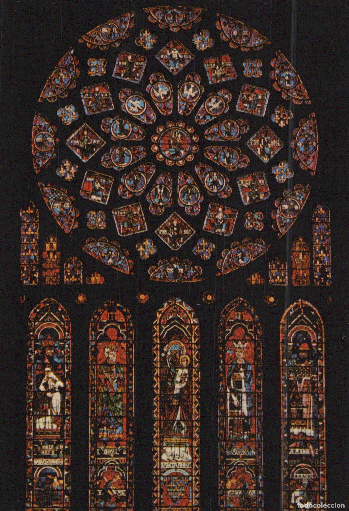 Cartes Postales: France Chartres Cathedral North Rose Window 13th Century Unposted *YAY008