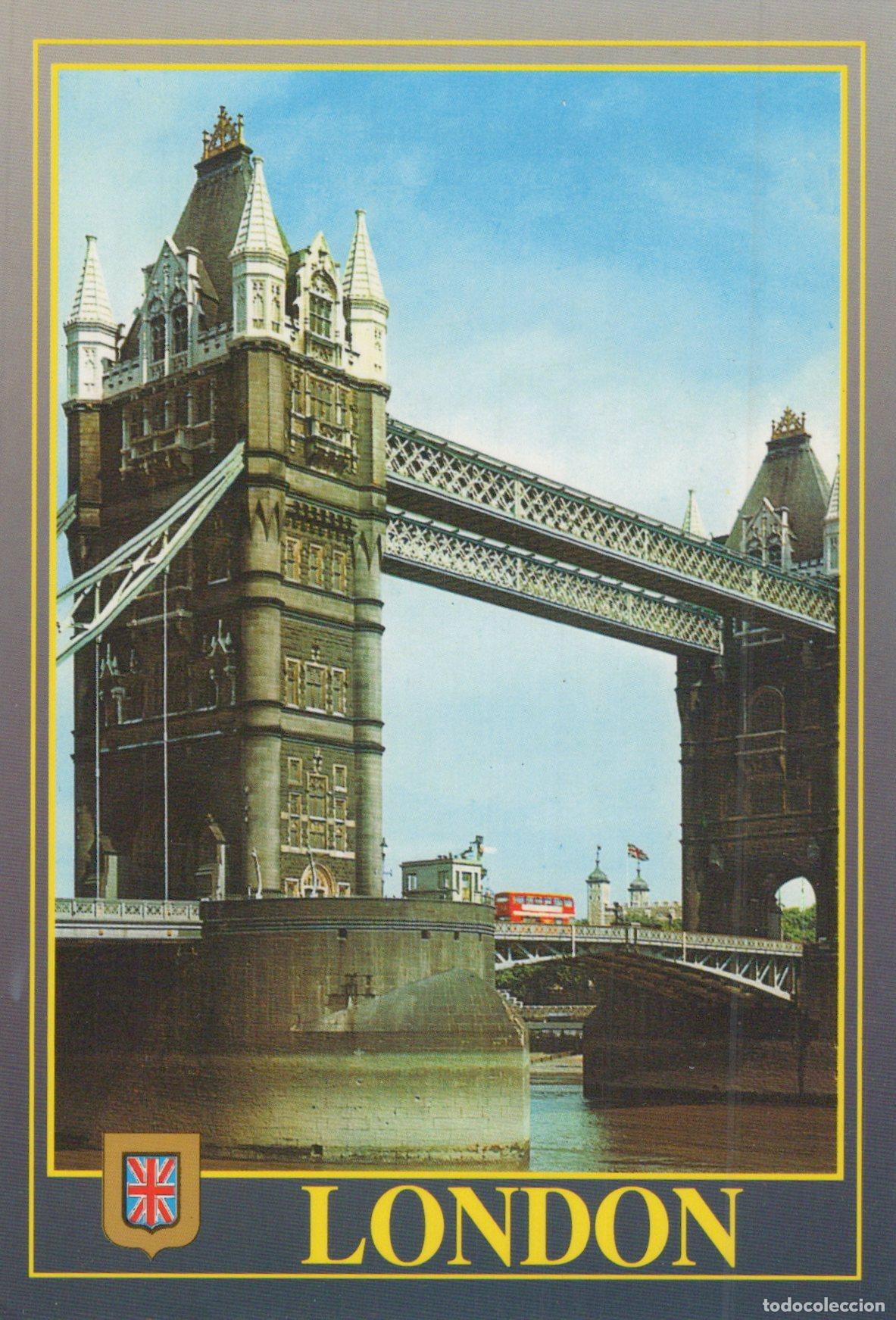 Postcards: United Kingdom London Tower Bridge With Red Bus River Thames UK Unposted *YAY018