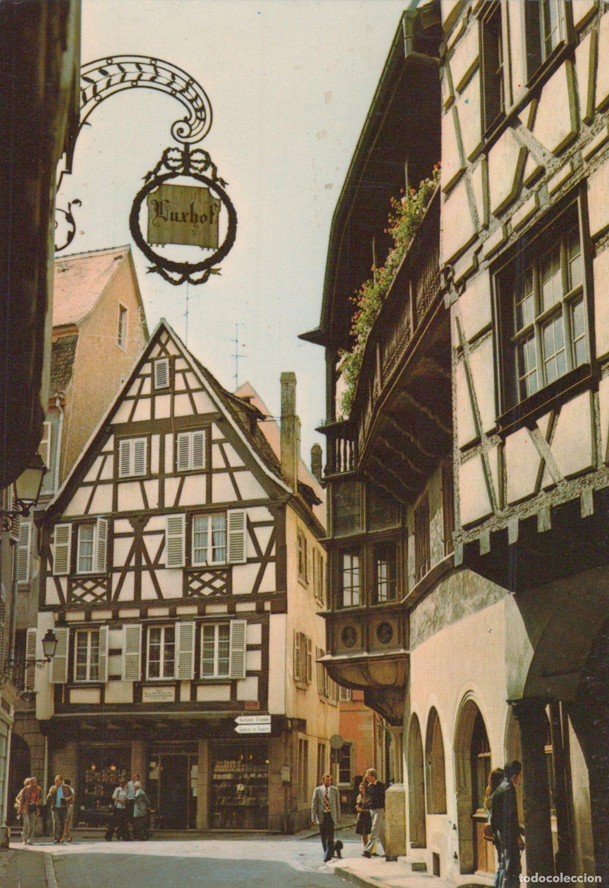 Cartoline: France Colmar Wurhof Historic Half Timbered Buildings Street Scene *YAY034