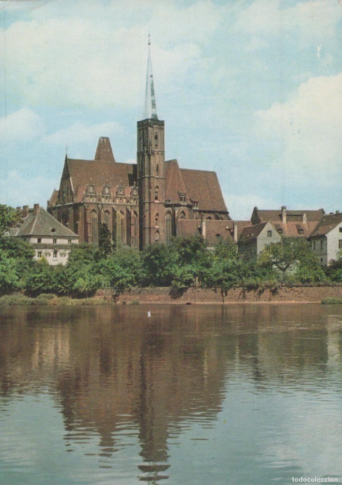 Postais: Poland Wroclaw Church of the Holy Cross XIII XIV Century River View *YAY040