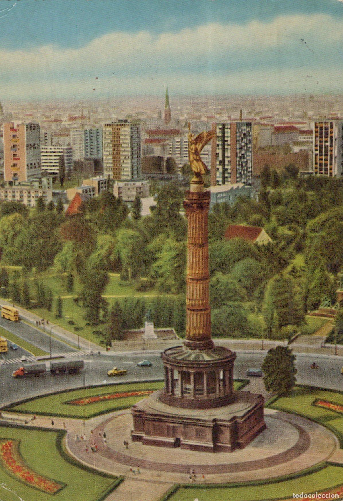 Postais: Germany Berlin Victory Column Tiergarten Park 1970s Cityscape *YAY073