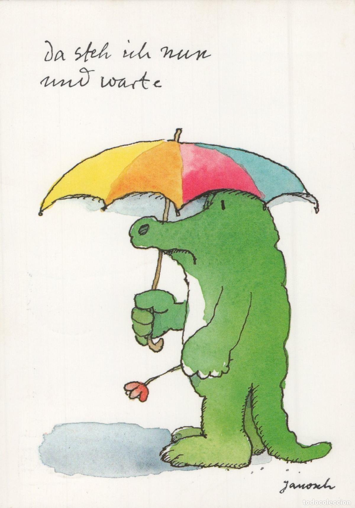 Cartes Postales: Germany Hannover Janosch Illustration of A Crocodile Holding A Colorful *YAY052