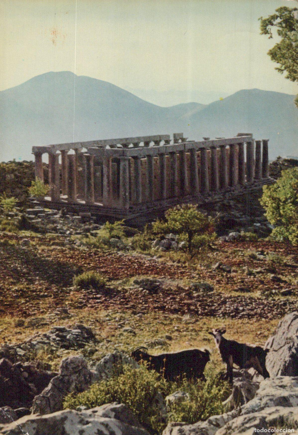 Postais: Greece Bassae Temple of Apollo With Goats and Mountains Landscape *YAY056