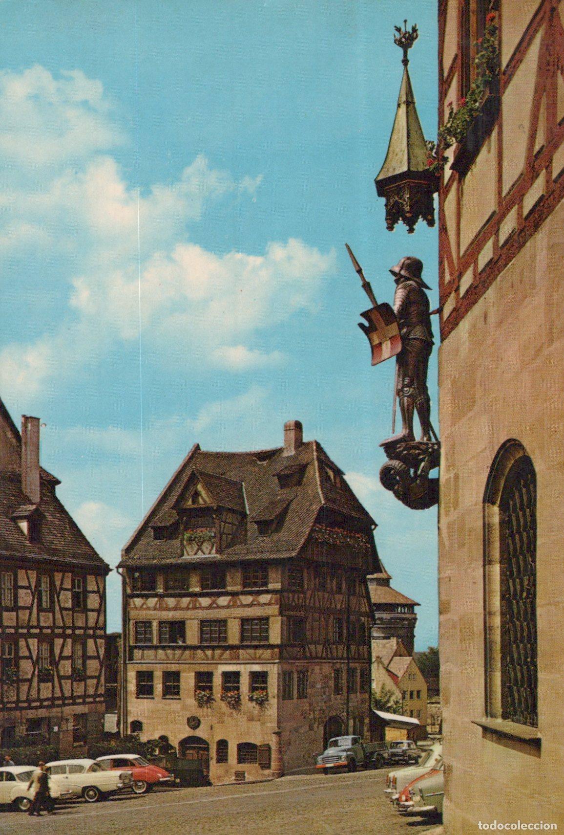 Postales: Germany Nuremberg Historic City Street Medieval Architecture Knight *YAY072