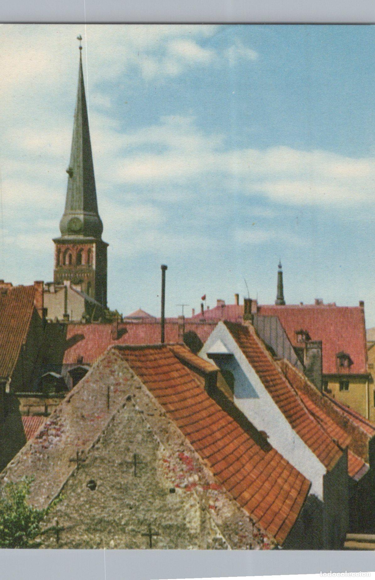 Cartoline: Latvia Riga Old Town Rooftops and St Peter S Church Steeple Unposted *YAY084