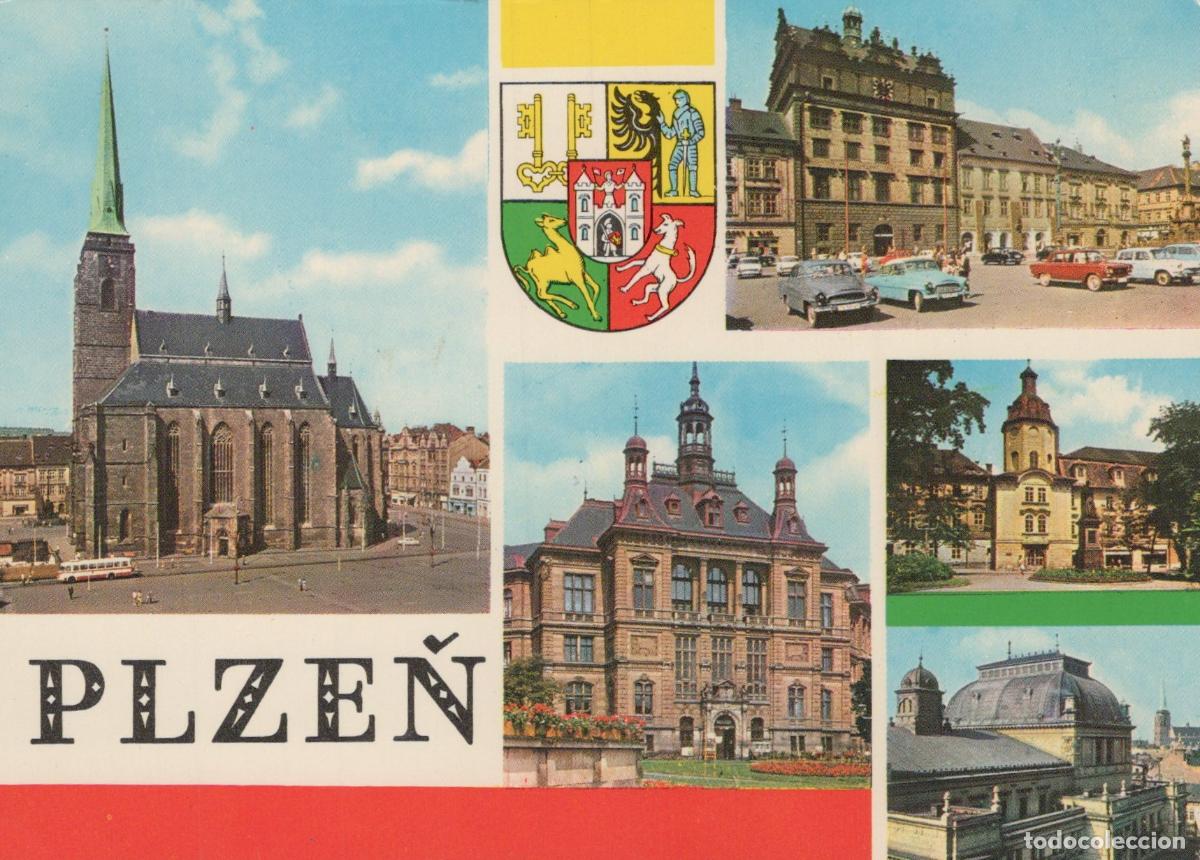 Cartoline: Czech Republic Pilsen City Collage With St Bartholomew S Unposted *YAY242