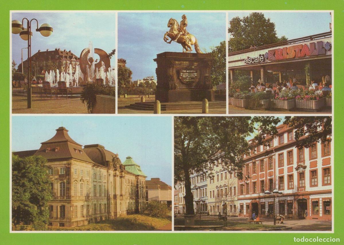 Cartoline: Germany Dresden Collage Japanese Palace Neust&auml;dter Markt Unposted *YAY248