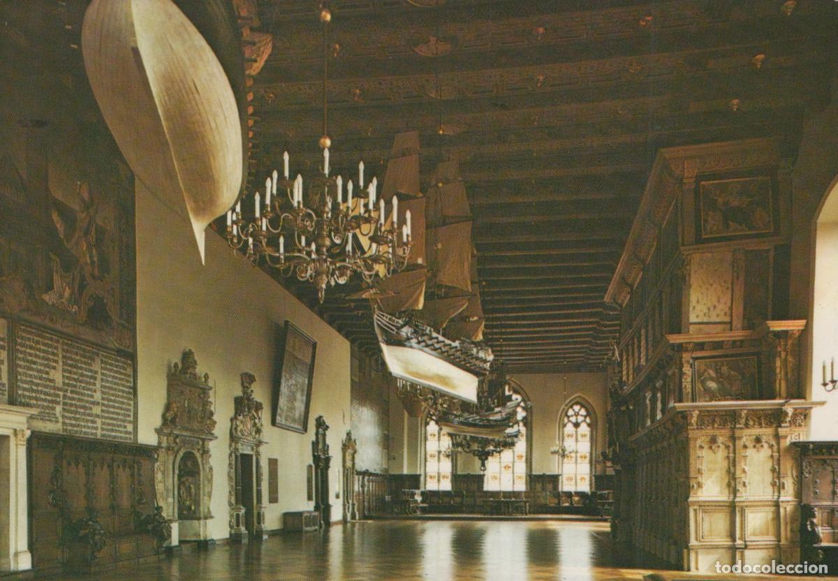 Cartoline: Germany Bremen Rathausalle Interior With Ship Models Chandelier Unposted *YAY091
