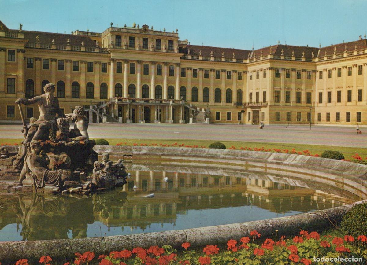 Cartoline: Austria Vienna Schonbrunn Palace Fountain Architecture 1970s *YAY263