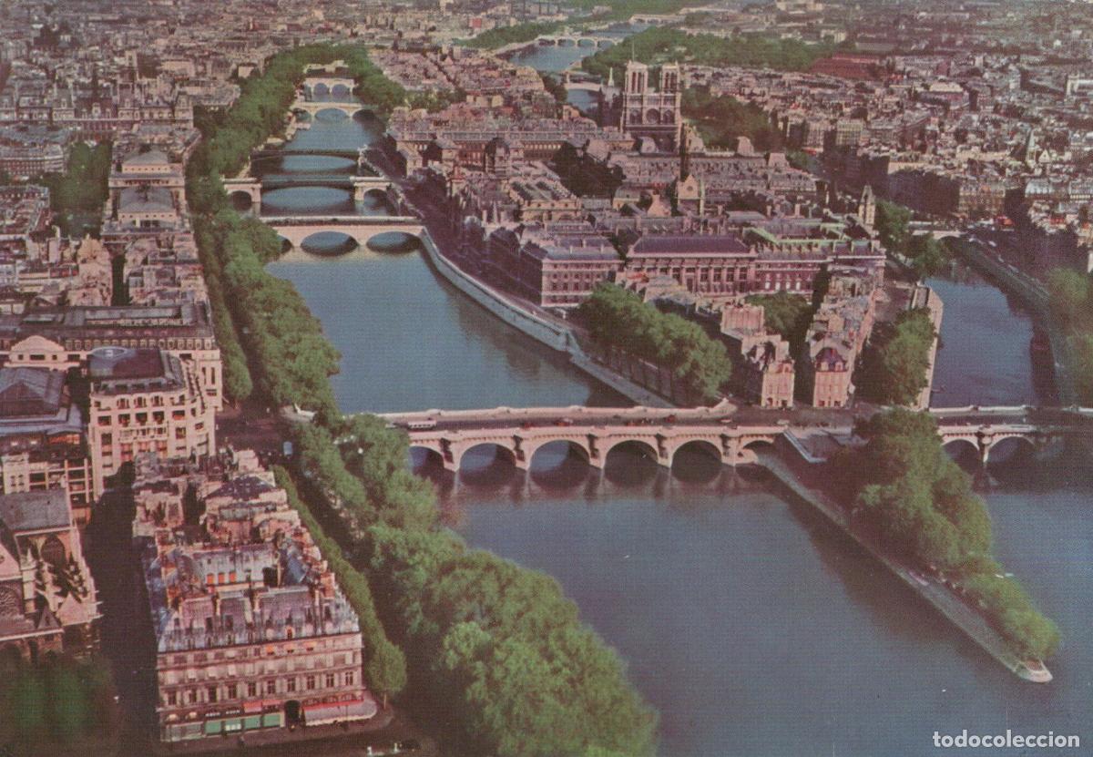 Cartes Postales: France Paris Ile de la Cit&eacute; and Vert Galant Point Aerial View Unposted *YAY262