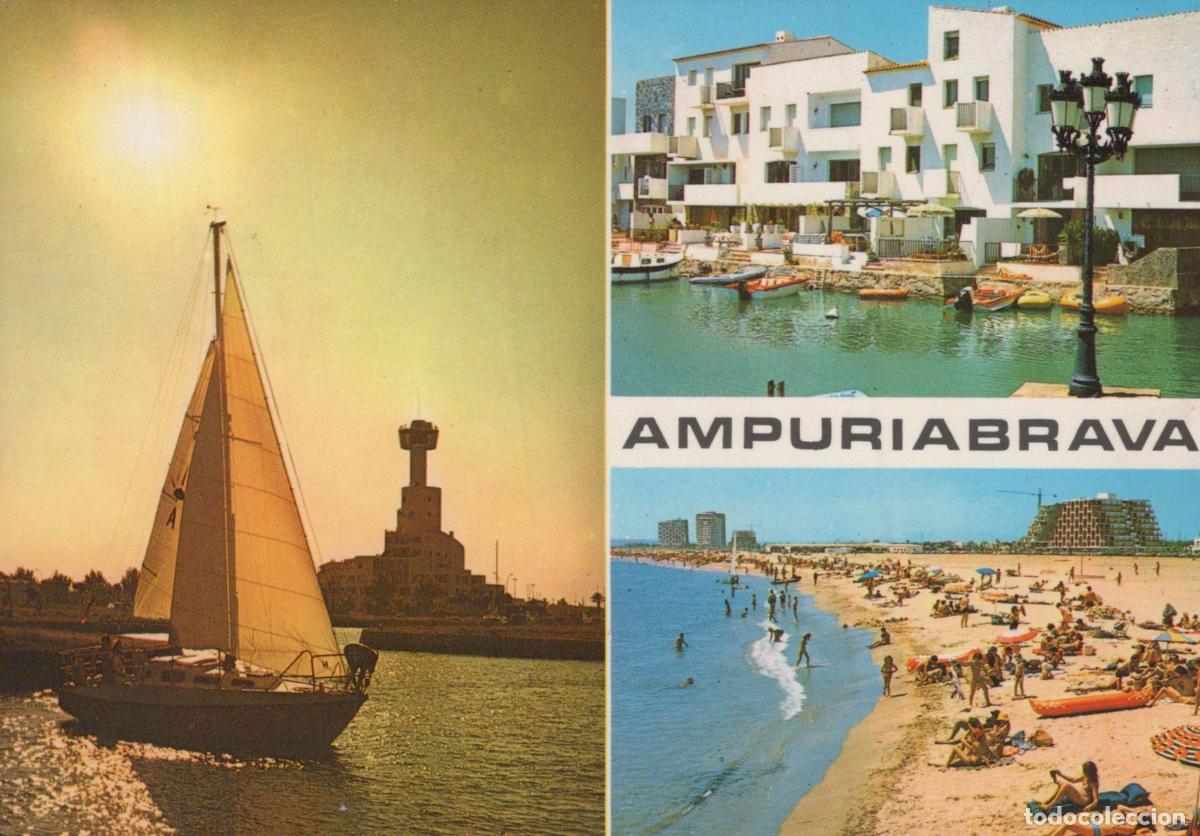Cartes Postales: Spain Empuriabrava Sailboat Marina Beach and Coastal Architecture *YAY266