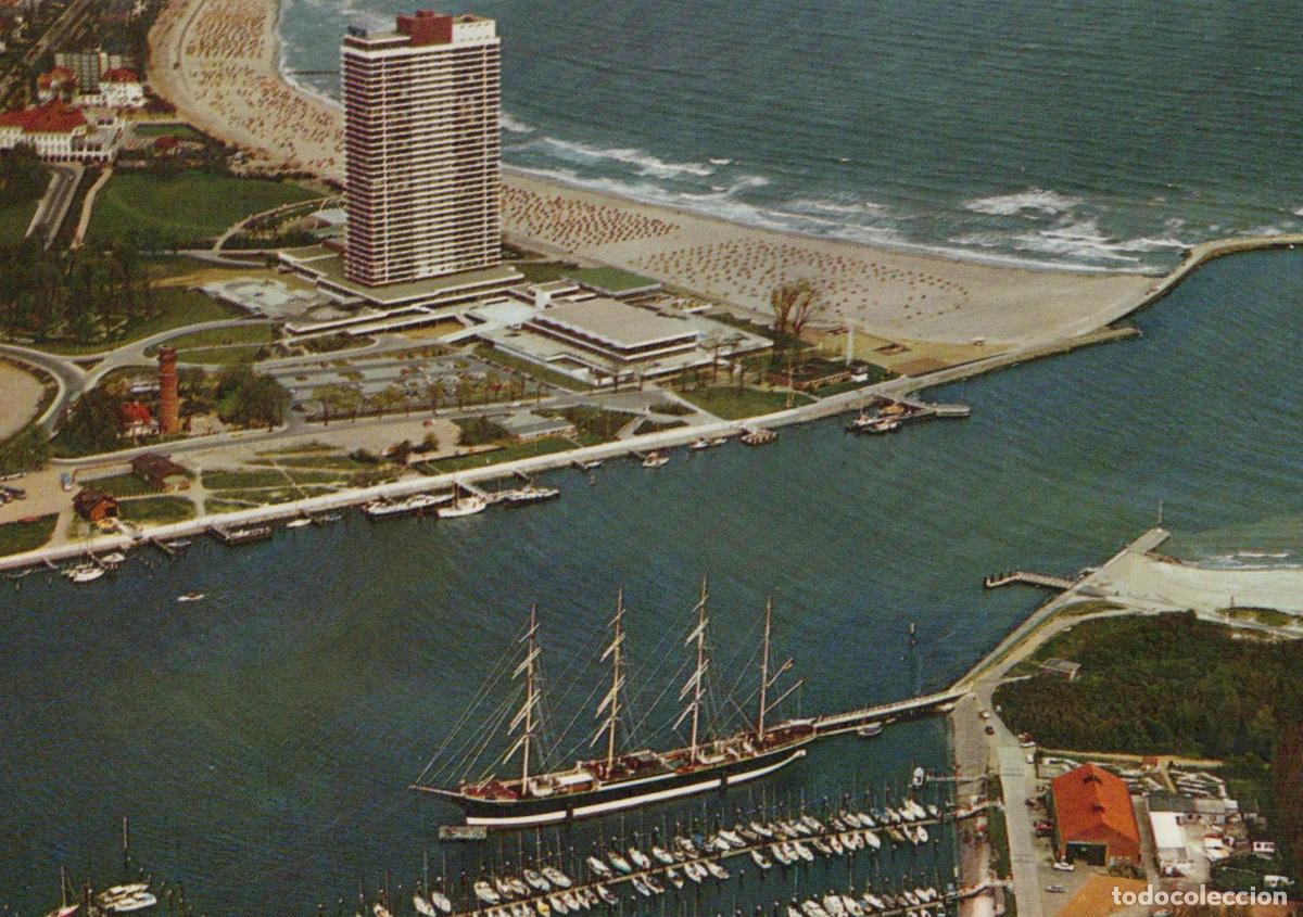 Cartes Postales: Germany Travem&uuml;nde Aerial View Passat Sailing Ship Yacht Harbor Unposted *YAY273