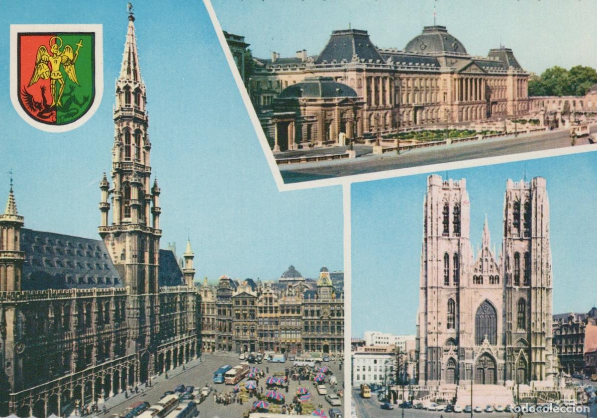 Postkarten: Belgium Brussels Grand Place Town Hall Cathedral Royal Palace Multi View *YAY275