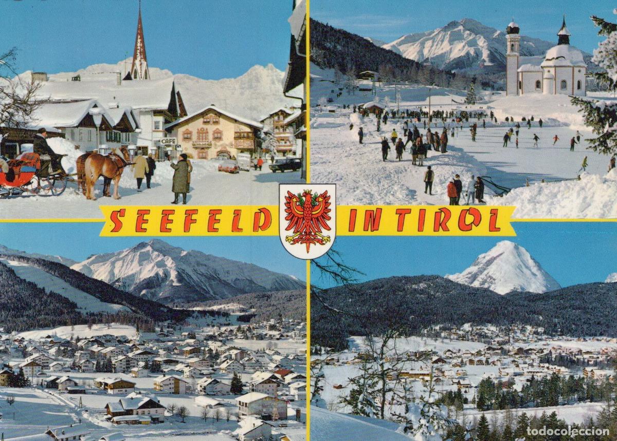Cartes Postales: Austria Seefeld In Tirol Winter Scenes Skiing Ice Skating Unposted *YAY115