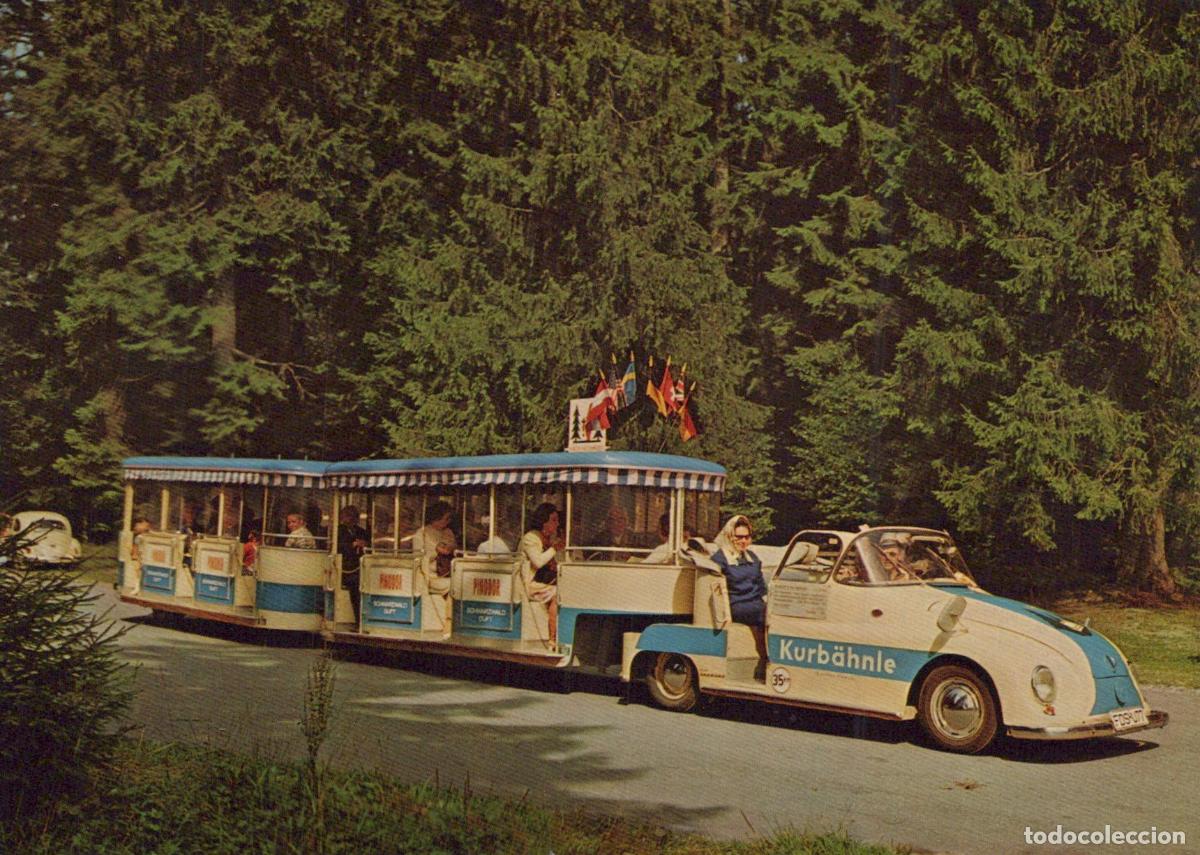 Cartoline: Germany Freudenstadt Kurb&auml;hnle Tourist Train With Passengers Unposted *YAY123