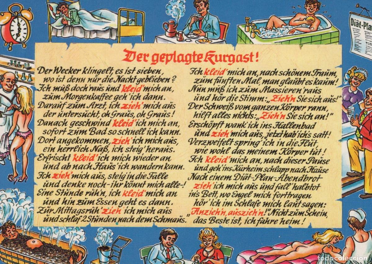 Cartoline: Germany Paderborn Humorous the Tormented Spa Guest German Unposted *YAY406