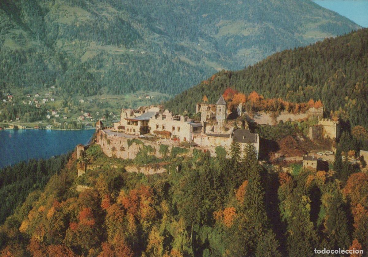 Cartoline: Austria Ossiachersee Burgruine Landskron Castle Ruins Autumn Unposted *YAY295