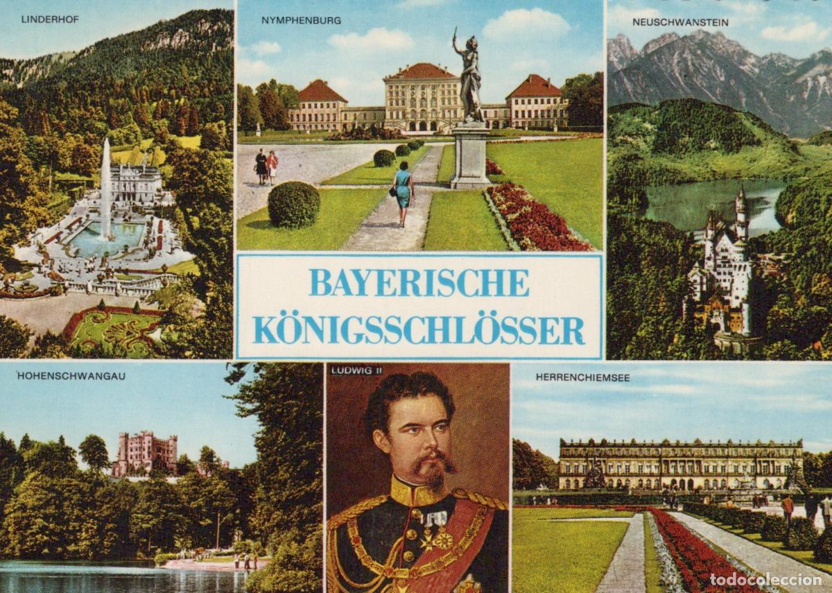 Cartoline: Germany Munich Bavarian Royal Castles Linderhof Nymphenburg *YAY410
