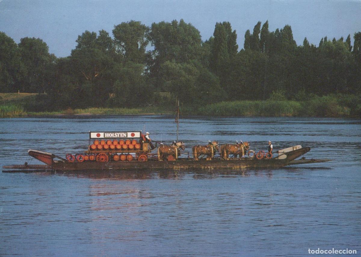 Postales: Germany Hamburg Zollenspieker Hoopte Ferry With Holsten Beer Unposted *YAY135