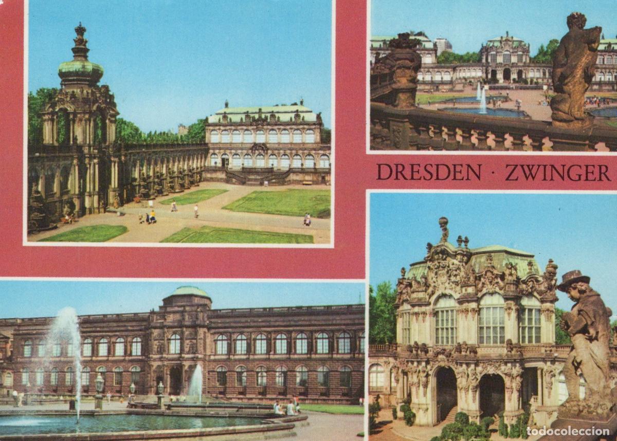 Postais: Germany Dresden Zwinger Palace Architecture Fountain Multi View *YAY307