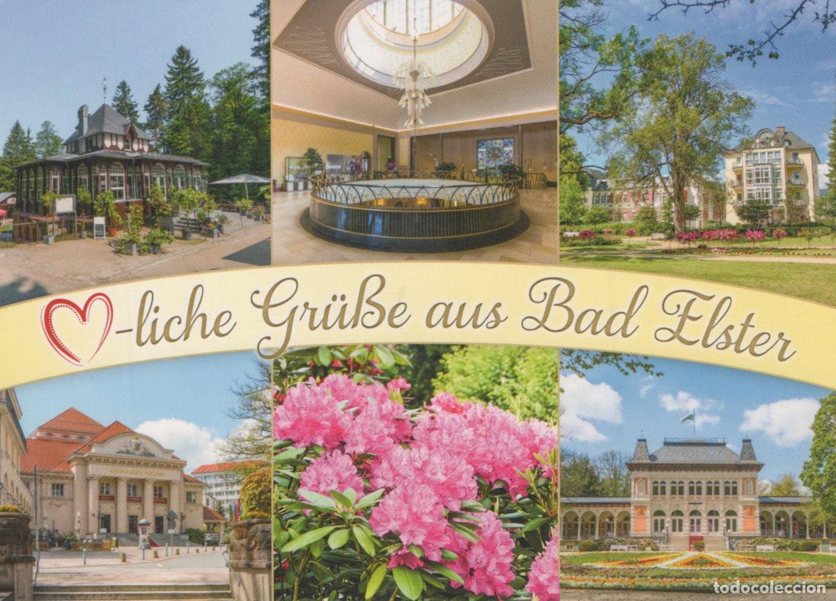 Cartoline: Germany Bad Elster Multi View Spa Town Architecture Landscape Flowers *YAY364
