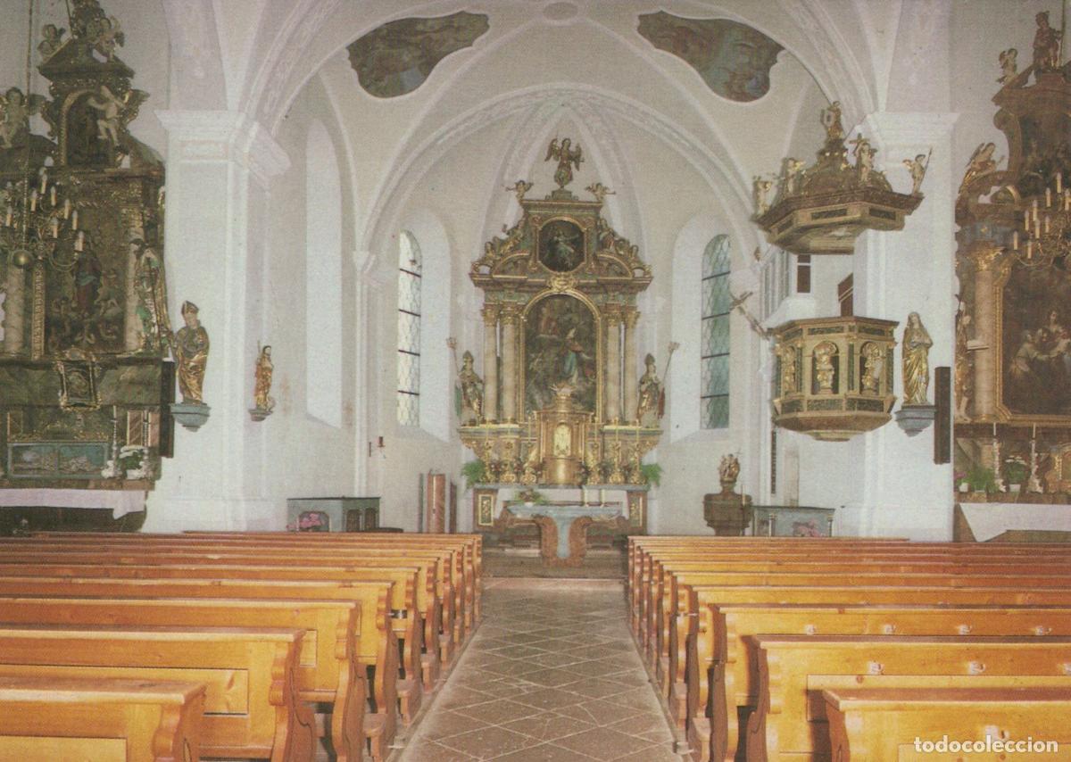 Postales: Austria Lofer St Martin Parish Church Interior Baroque Altar Unposted *YAY325