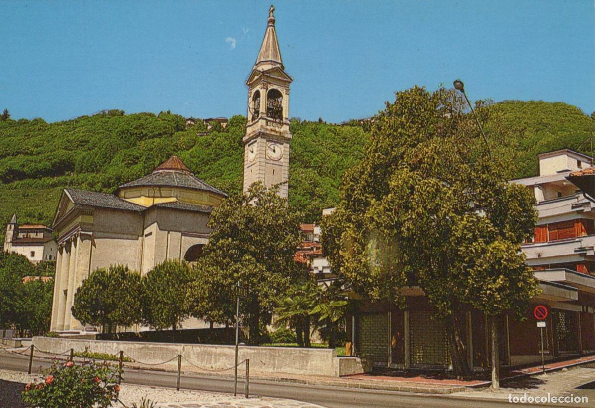 Postales: Italy Solcio DI Lesa Lago Maggiore Church With Bell Tower Unposted *YAY445
