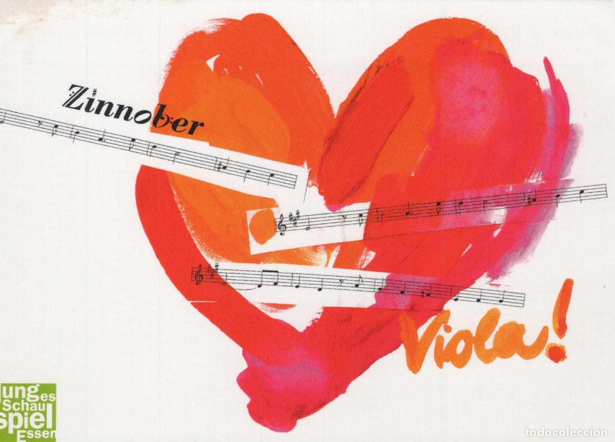 Postales: Germany Essen Junges Schauspiel Viola Zinnobel Music Heart Unposted *YAY337