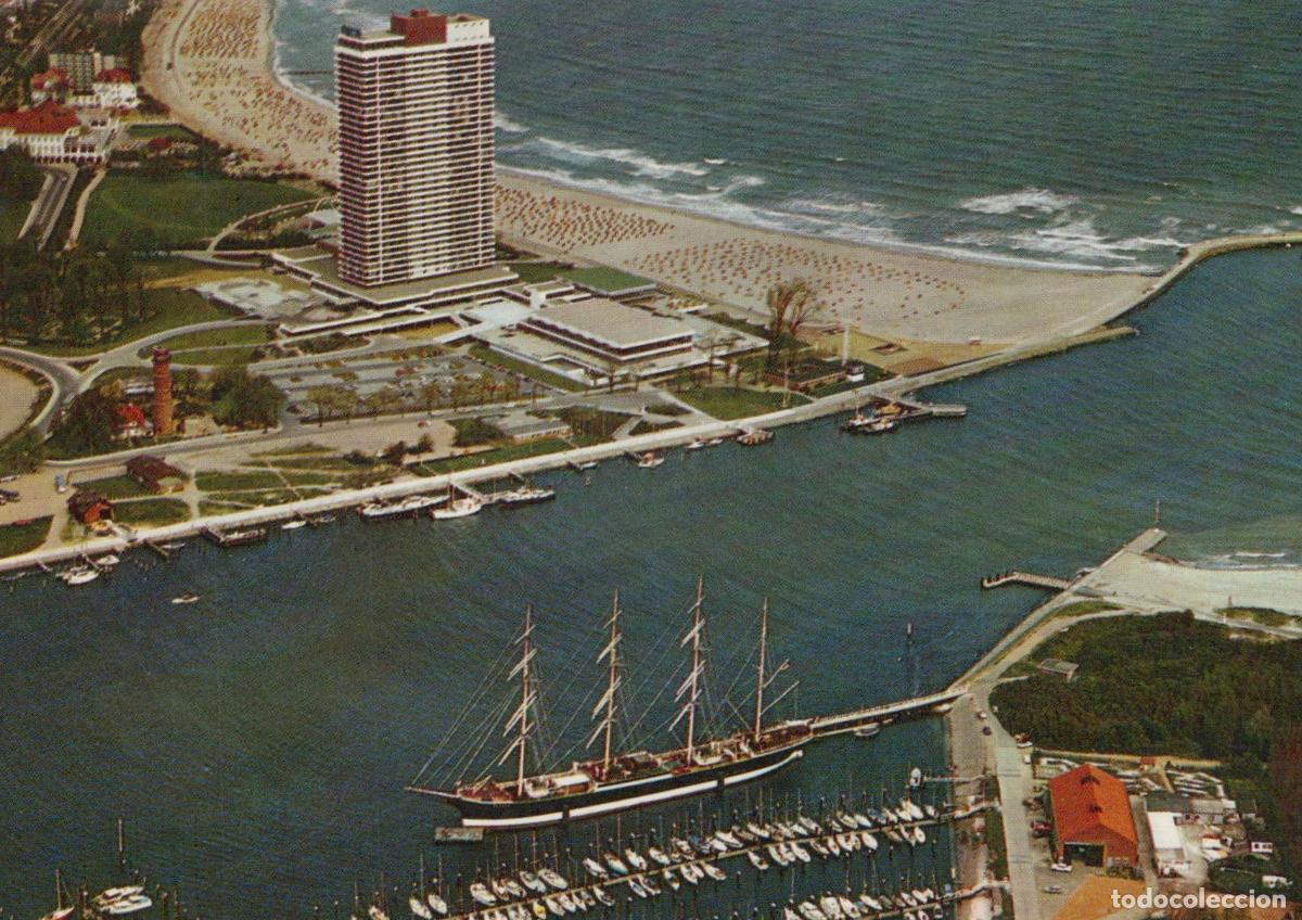 Postais: Germany Travem&uuml;nde Aerial View Yacht Harbor Sailing Ship Passat Unposted *YAY349