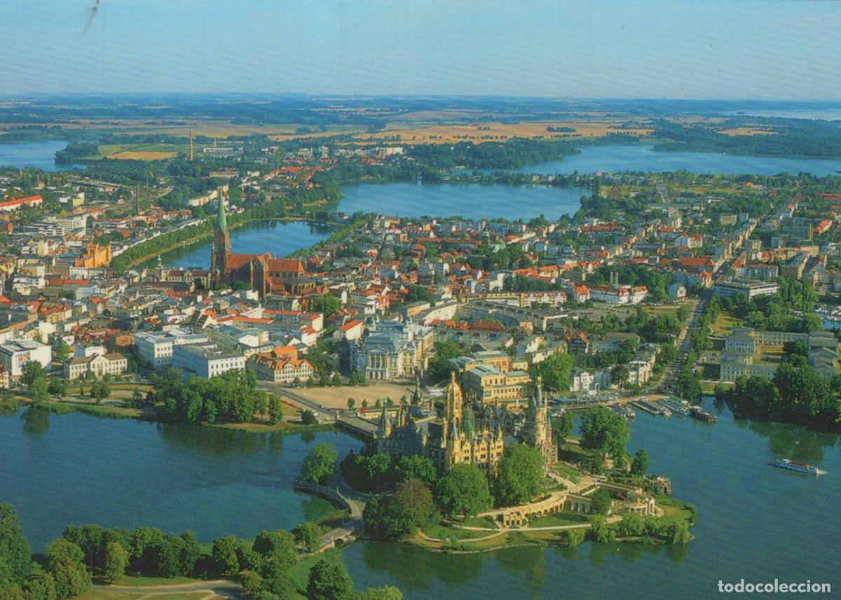 Cartes Postales: Germany Schwerin Aerial View Castle Cathedral Lake Cityscape *YAY477