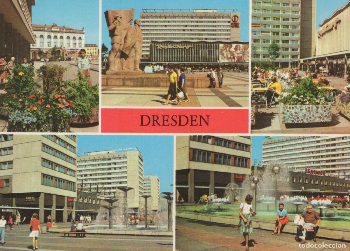 Postkarten: Germany Dresden Prager Strasse Lenin Monument Modern Architecture *YAY216