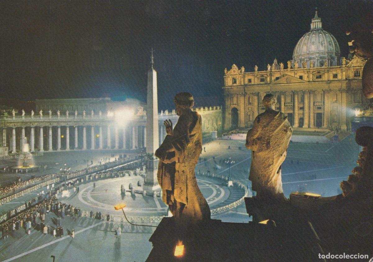 Postkarten: Vatican City Vatican City St Peter S Square Night View Obelisk Basilica *YAY381