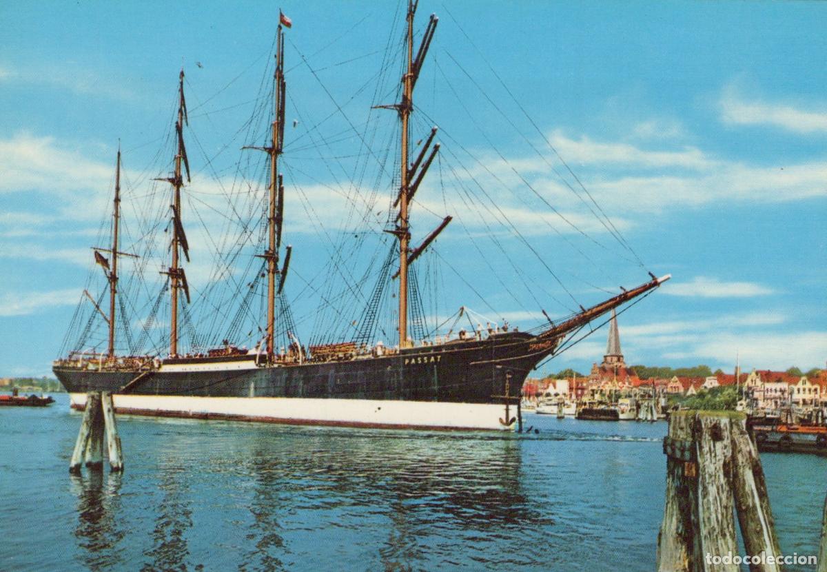 Postais: Germany Travem&uuml;nde Passat Sailing Ship Seaport Harbor View Unposted *YAY316