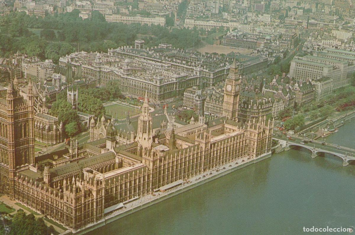 Postais: United Kingdom London Aerial View Houses of Parliament Big Ben *YAY517