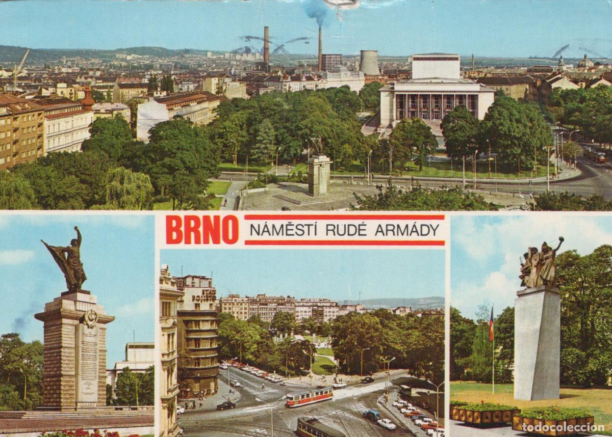 Postais: Slovakia Brno N&aacute;měst&iacute; Rud&eacute; Arm&aacute;dy Czechoslovakia Cityscape Monuments *YAY527