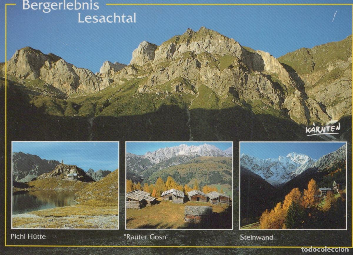 Postales: Austria Lesachtal Bergerlebnis K&auml;rnten Mountain Landscape Huts Lake *YAY332