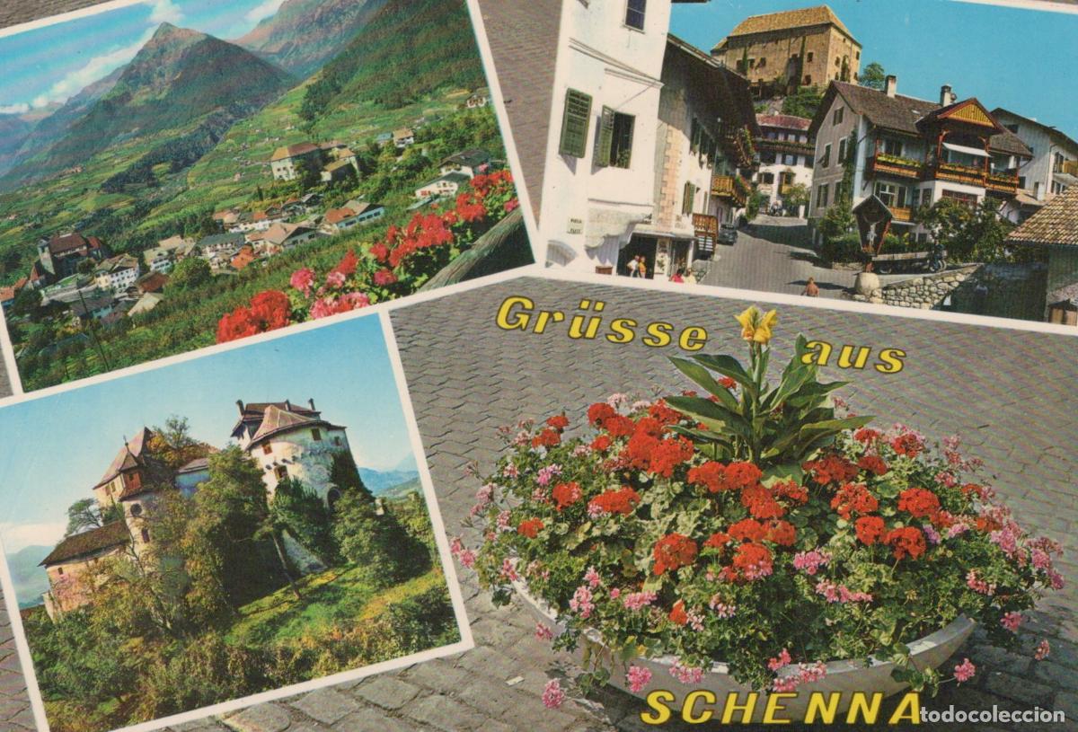 Cartes Postales: Italy Schenna Bei Meran South Tyrol Village View Castle Flowers Unposted *YAY541
